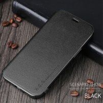 X-Level pokrowiec skórzany flip ze stojakiem do iPhone 12 Pro Max - czarne