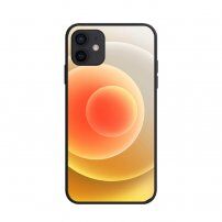 NXE etui miękkie z motywem kolorowych kół do iPhone 12 mini - żółte
