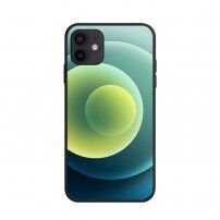 NXE etui miękkie z motywem kolorowych kół do iPhone 12 mini - zielone