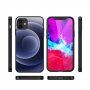 NXE etui miękkie z motywem kolorowych kół do iPhone 12 / 12 Pro - ciemnoniebieski