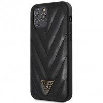 Guess V Quilted etui do iPhone 12 Pro Max - czarny