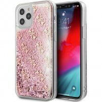 Guess 4G Liquid Glitter etui do iPhone 12 Pro Max - różowy