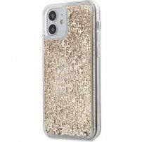 Guess 4G Liquid Glitter etui do iPhone 12 mini - złote