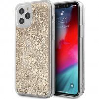 Guess 4G Liquid Glitter etui do iPhone 12 Pro Max - złote