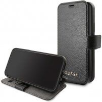 Guess IriDescent Book pokrowiec flip iPhone 12 / 12 Pro - czarne