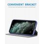 X-Level pokrowiec skórzany flip ze stojakiem do iPhone 12 / 12 Pro - zielony