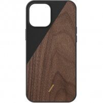 Native Union Clic Wooden etui drewniane do iPhone 12 Pro Max - brązowo-czarny