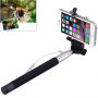 Teleskopowy uchwyt selfie / monopod ze spustem drutowym dla iPhone - długość 101,4 cm - czarny