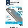 Cellularline Antimicrob przeciwbakteryjne etui z miękkiego plastiku do iPhone XR - czarny