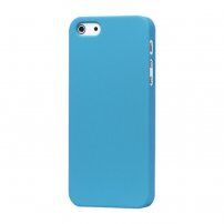 Matowe etui gumowe do iPhone 5 / 5S / SE (2016) - jasnoniebieskie