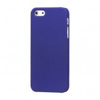 Matowe etui gumowe do iPhone 5 / 5S / SE (2016) - ciemnoniebieski