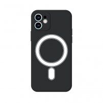 Etui silikonowe ze wsparciem Magsafe ładowania do iPhone 12 Pro - czarny