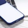 Półprzezroczyste etui z przesuwaną osłoną obiektywu aparatu do iPhone 12 Pro - niebieskie