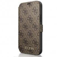 Guess 4G Book pokrowiec flip do iPhone 12 Pro Max - brązowy