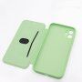 Pokrowiec flip silikonowy z kieszenią na karty do iPhone 11 - czarne