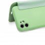 Pokrowiec flip silikonowy z kieszenią na karty do iPhone 11 - czarne