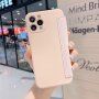 Pokrowiec portfelowy z silikonu i skóry PU do iPhone 12 Pro Max - różowe