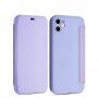 Pokrowiec flip silikonowy z kieszenią na karty do iPhone 11 Pro Max - fioletowy
