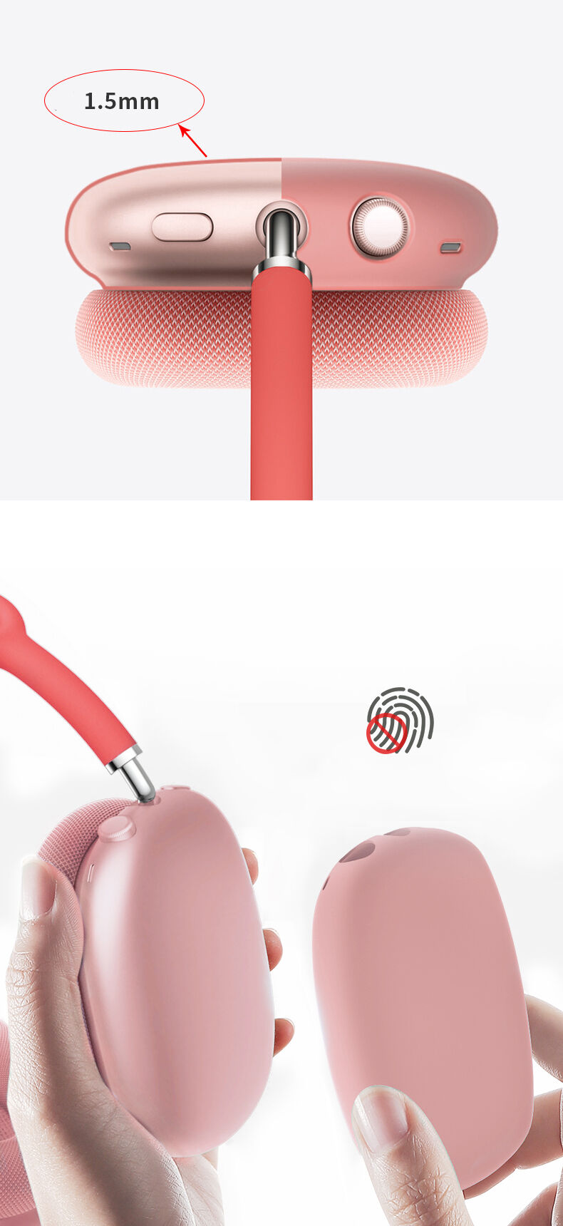 Etui silikonowe słuchawek do AirPods Max 1 / 2 - czarne Etui silikonowe słuchawek do AirPods Max 1 / 2 - czarne