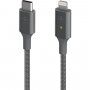 Belkin Boost Charge LED kabel pleciony ze złączami do USB-C / Lightning - 1,2m - srebrny