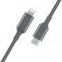 Belkin Boost Charge LED kabel pleciony ze złączami do USB-C / Lightning - 1,2m - srebrny