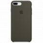 Oryginalny futerał skórzany dla Apple iPhone 8 Plus / 7 Plus - ciemnooliwkowy