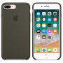 Oryginalny futerał skórzany dla Apple iPhone 8 Plus / 7 Plus - ciemnooliwkowy