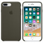 Oryginalny futerał skórzany dla Apple iPhone 8 Plus / 7 Plus - ciemnooliwkowy