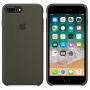 Oryginalny futerał skórzany dla Apple iPhone 8 Plus / 7 Plus - ciemnooliwkowy