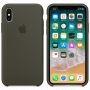 Oryginalny Apple futerał skórzany dla iPhone X / XS - ciemnooliwkowy