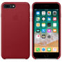 Oryginalny futerał skórzany dla Apple iPhone 8 Plus / 7 Plus - czerwony
