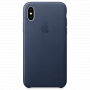 Oryginalny futerał skórzany dla Apple iPhone XS / iPhone X - północny niebieski