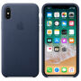 Oryginalny futerał skórzany dla Apple iPhone XS / iPhone X - północny niebieski