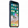 Oryginalny futerał skórzany dla Apple iPhone XS / iPhone X - północny niebieski