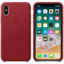 Oryginalny futerał skórzany dla Apple iPhone XS / iPhone X - czerwony