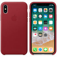 Oryginalny futerał skórzany dla Apple iPhone XS / iPhone X - czerwony