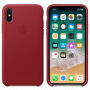 Oryginalny futerał skórzany dla Apple iPhone XS / iPhone X - czerwony