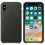 Oryginalny Apple futerał skórzany dla iPhone X / XS - węglowo szary