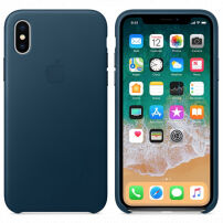 Oryginalny futerał skórzany dla Apple iPhone XS / iPhone X - kosmicznie niebieski