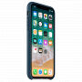Oryginalny futerał skórzany dla Apple iPhone XS / iPhone X - kosmicznie niebieski