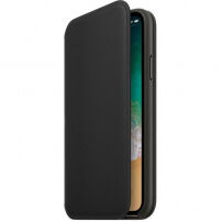 Oryginalny futerał skórzany Folio dla Apple iPhone XS / iPhone X - czarny