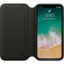 Oryginalny futerał skórzany Folio dla Apple iPhone XS / iPhone X - czarny