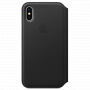 Oryginalny futerał skórzany Folio dla Apple iPhone XS / iPhone X - czarny