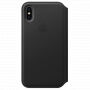 Oryginalny futerał skórzany Folio dla Apple iPhone XS / iPhone X - czarny