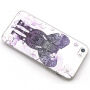 Etui z reliefem diamentowym do Apple iPhone 5 / 5S / SE (2016) - słoń i kwiaty