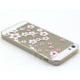 Etui z reliefem diamentowym do Apple iPhone 5 / 5S / SE (2016) - wzór kwiatowy