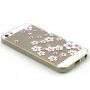Etui z reliefem diamentowym do Apple iPhone 5 / 5S / SE (2016) - wzór kwiatowy