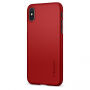 Spigen ultracienkie trwałe etui dla Apple iPhone XS / iPhone X - czerwone