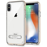 Spigen etui ochronne ze stojakiem magnetycznym dla Apple iPhone XS / iPhone X - złote