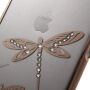 X-FITTED etui do Apple iPhone 6 Plus / 6S Plus - złote z ważkami i kamyczkami Swarovski